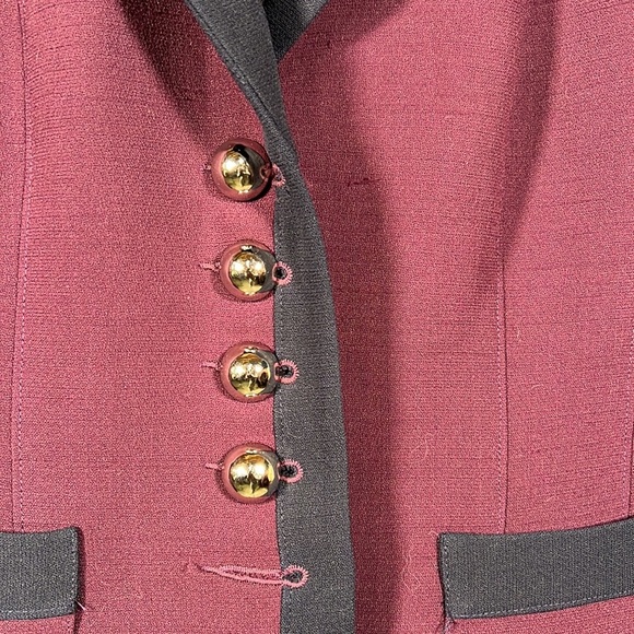 ROSS Myer Purple Navy Blazer with Purple Buttons size 12 - Picture 5 of 9